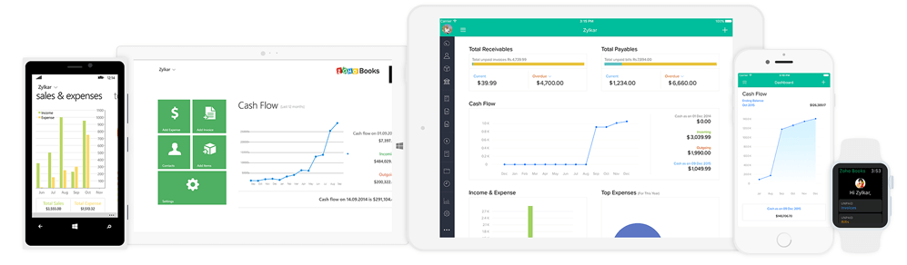 Online accounting software - Zoho Books Mobile apps